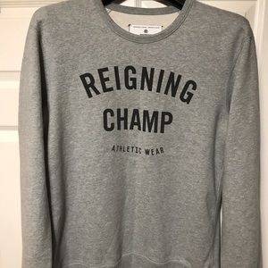 Reigning champ - grey crew neck Large